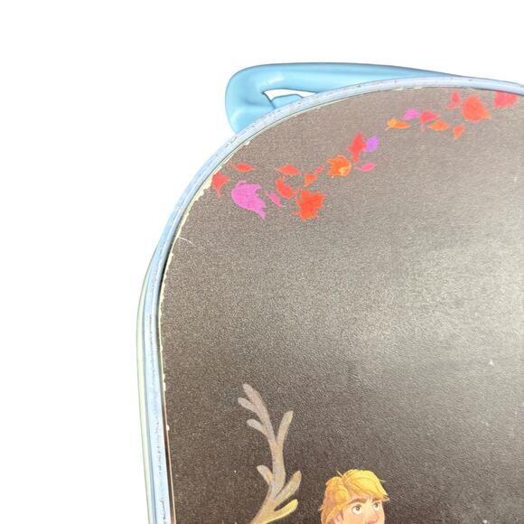 Disney Frozen Metal Lunchbox Featuring Anna Elsa & Olaf With Blue Handle - Picture 6 of 7